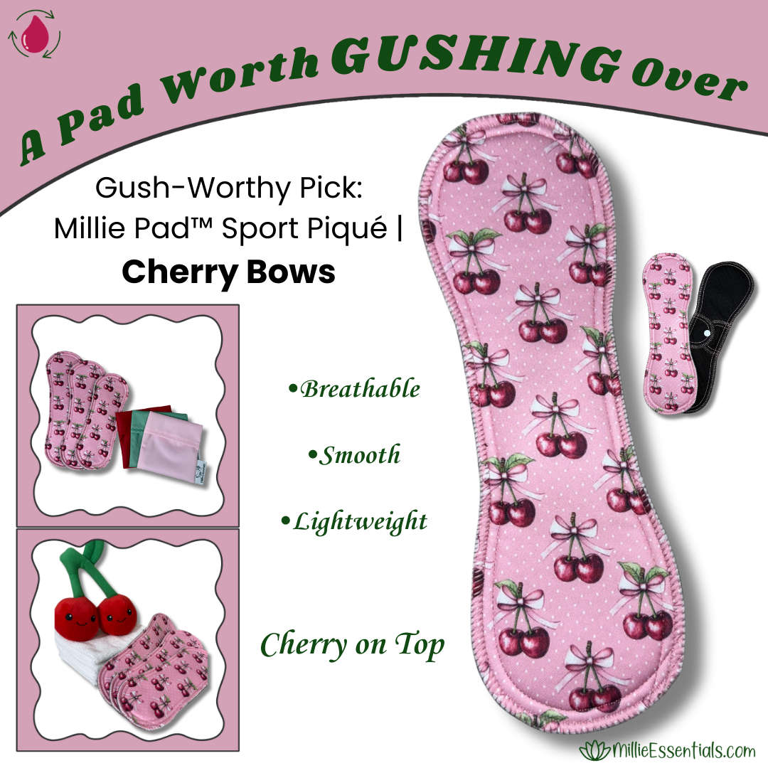 Millie Pad™ – Sport Piqué | Cherry Bows