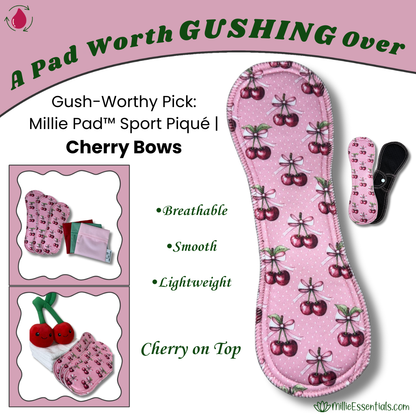 Millie Pad™ – Sport Piqué | Cherry Bows