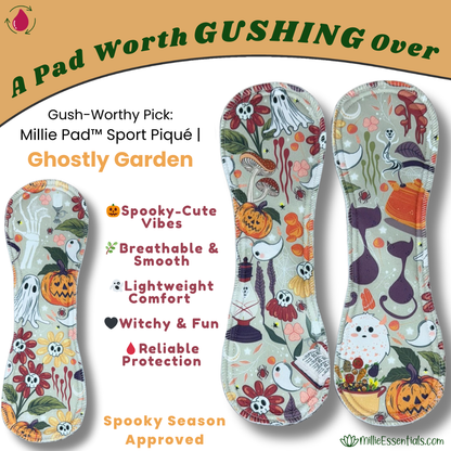Millie Pad™ – Sport Piqué | Ghostly Garden