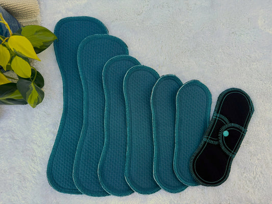 MilliePad Organic Cotton Dimple- BLUE LAGOON