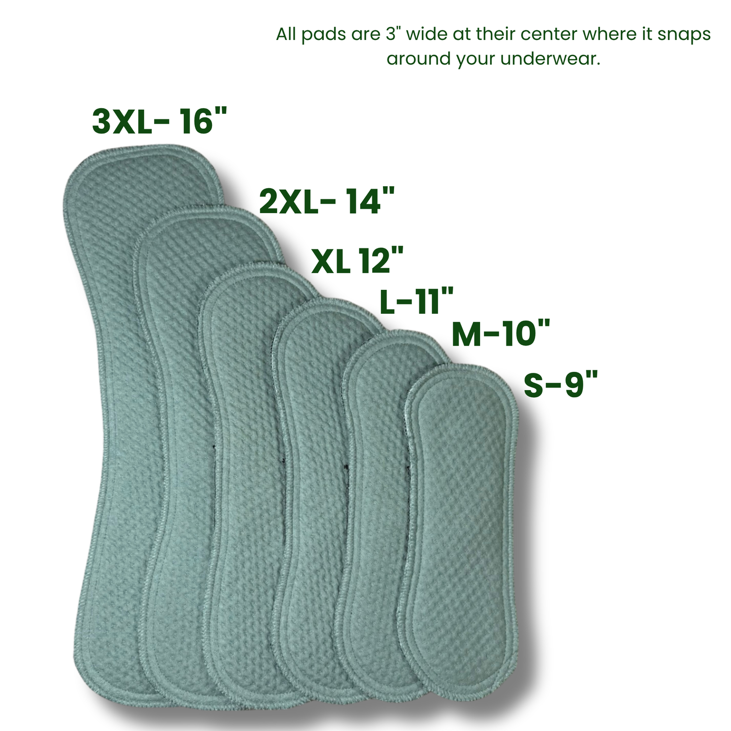 Millie Pad™ – Organic Cotton Dimple | Crisp Sage